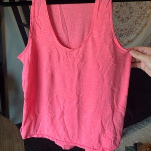 Pink neon tank top